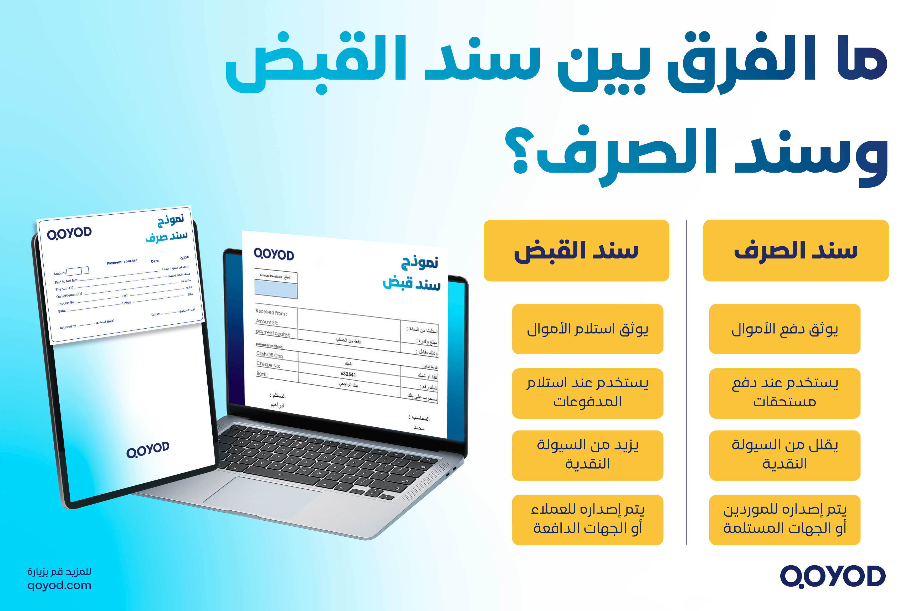 ما الفرق بين سند القبض وسند الصرف؟