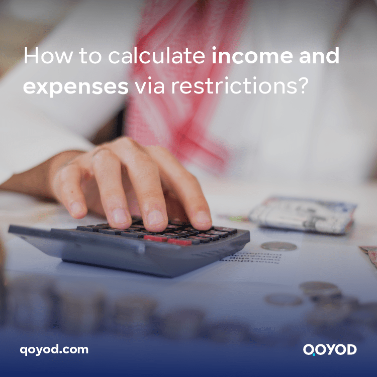 How do I calculate income and expenses through Qoyod?