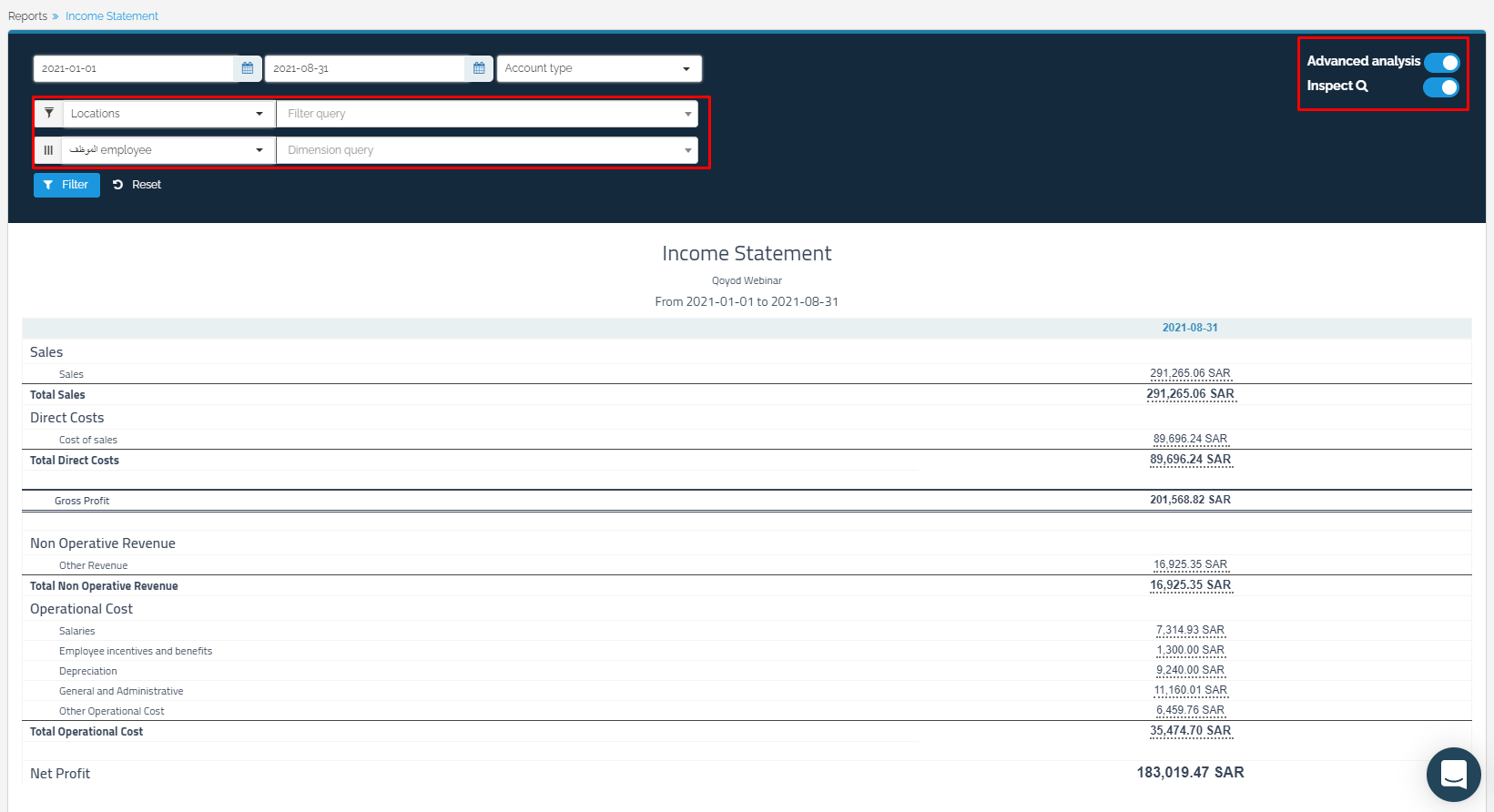 Income Statement - Qoyod