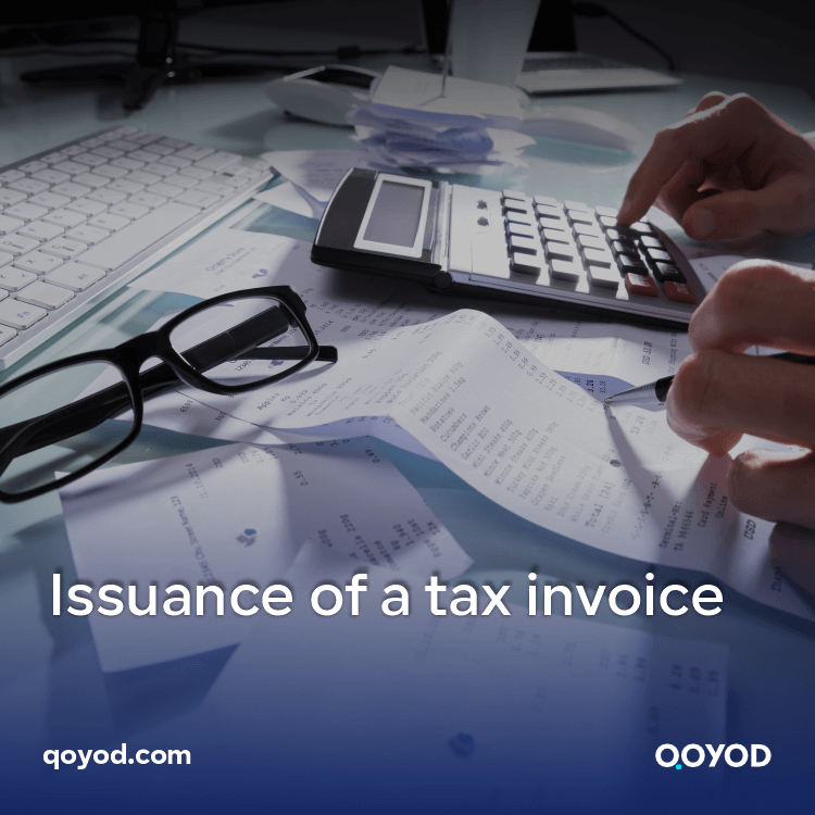 Issuance of a tax invoice