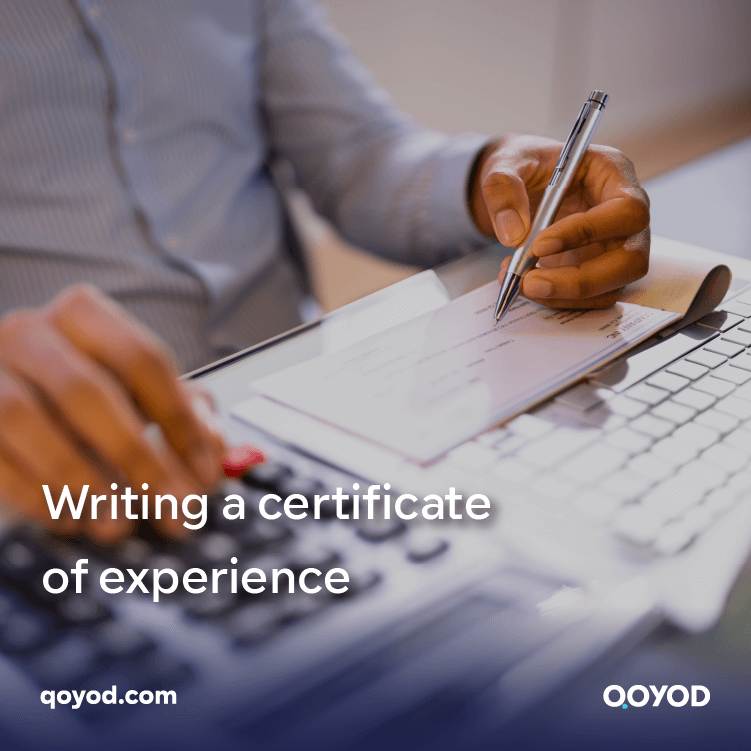 Certificate of experience with a template ready for editing and printing