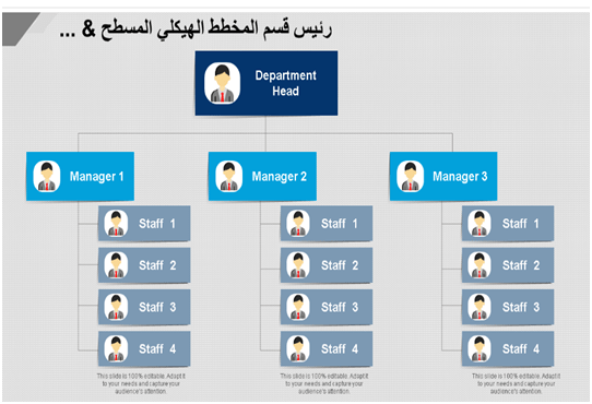 نموذج الهيكل التنظيمي المسطح