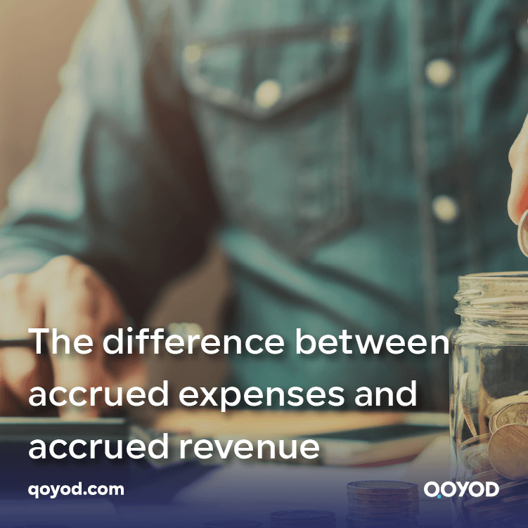 The difference between accrued expenses and accrued revenue