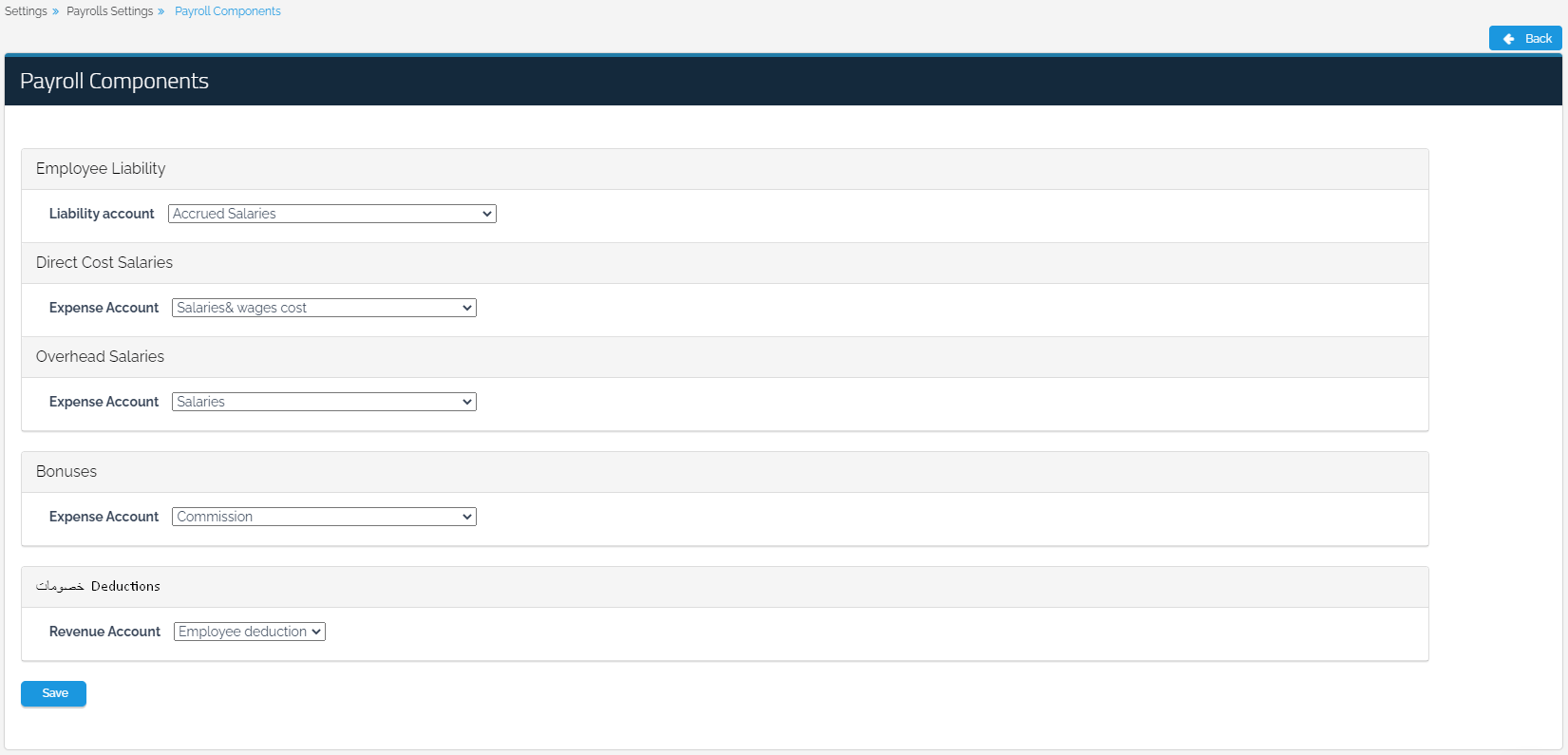 Payrolls Settings - Qoyod