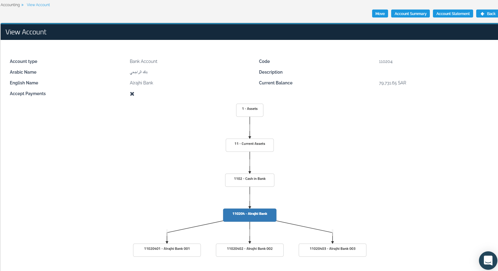 View/edit/delete/archive accounts - Qoyod